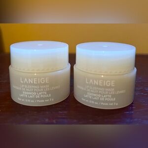 2 x Laneige Eggnog Latte lip masks mini